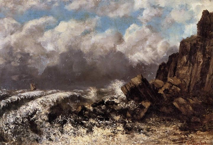Gustave Courbet Seascape at Etretat